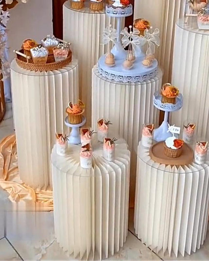 Luxury Wedding Display Pedestal: Circular Stand for Elegant Celebrations