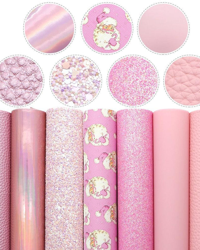 Elegant Fish Scale Dot Faux Leather Crafting Kit for Creative Projects