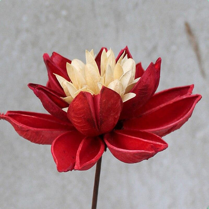 Exquisite Lotus Flower Bouquet: Vibrant Handmade Rustic Decor