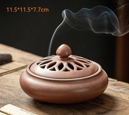 Serenity Infusion: Chinese-Inspired Ceramic Incense Burner for Tranquil Spaces