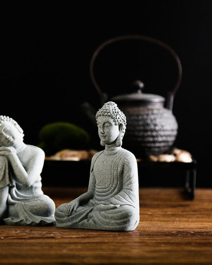 Tranquil Buddha Candle Holder - Vintage Chinese Home Accent