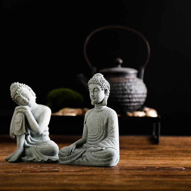 Tranquil Buddha Candle Holder - Vintage Chinese Home Accent