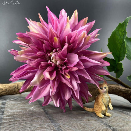 Luxe Realistic Dahlia Silk Flower Arrangement: Timeless Elegance for Any Space