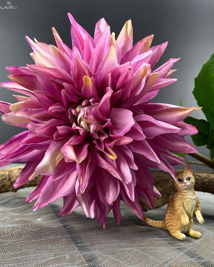 Luxe Realistic Dahlia Silk Flower Arrangement: Timeless Elegance for Any Space