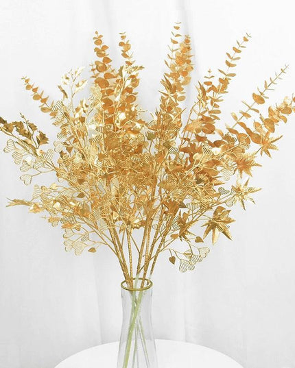 Radiant Golden Faux Botanicals for Home Décor and Celebrations