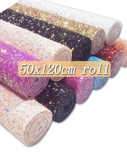 Glamorous Golden Faux Leather Crafting Roll - Essential for Creative Projects