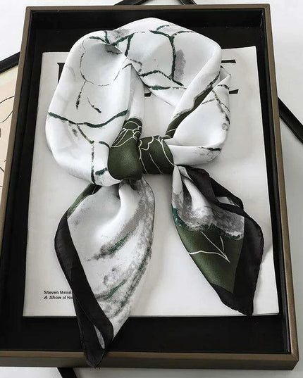 Elegant Leopard Print Silk Scarf - Premium Women's Fashion Accessory