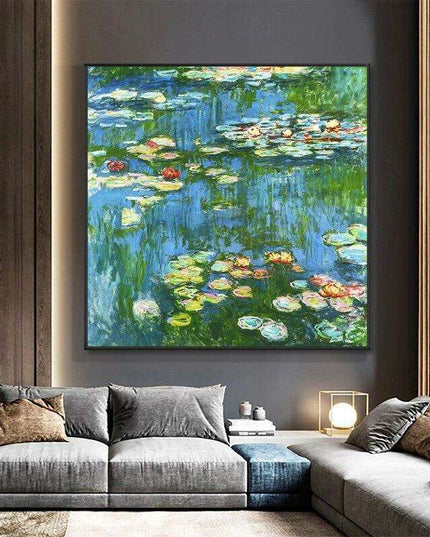 Tranquil Water Lilies Custom Canvas Art - Multiple Size Options Available