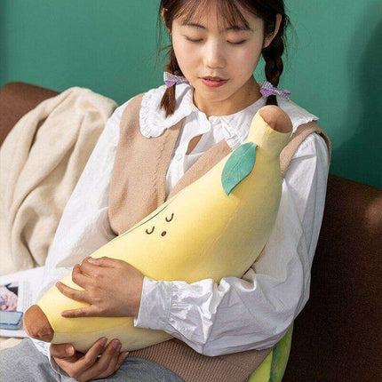 Adorable Avocado and Banana Plush Cushion - 55cm Soft Pillow for Kids