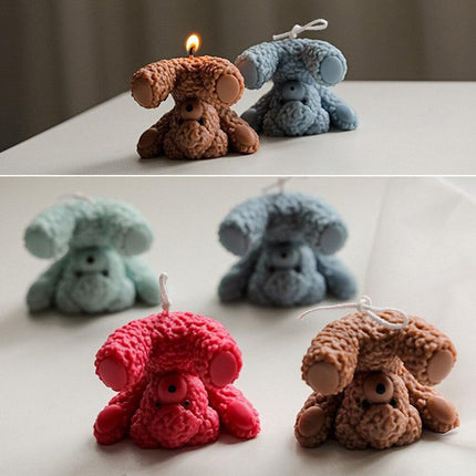 Teddy Bear Candle-Making Silicone Mold Kit with Dome Design