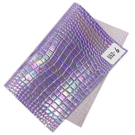 Vibrant Metallic Crocodile Textured Faux Leather Crafting Kit