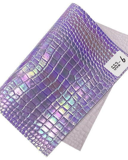 Vibrant Metallic Crocodile Textured Faux Leather Crafting Kit