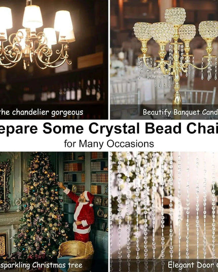 Radiant Diamond Sparkle Acrylic Bead Room Divider for Elegant Home Decor