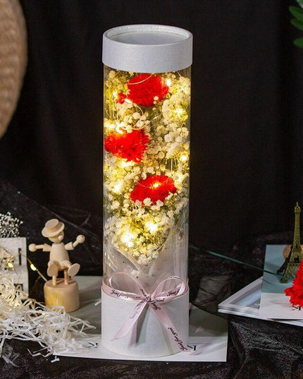 Eternal Blossom: Luxurious Carnation & Gypsophila Dried Flower Gift Set