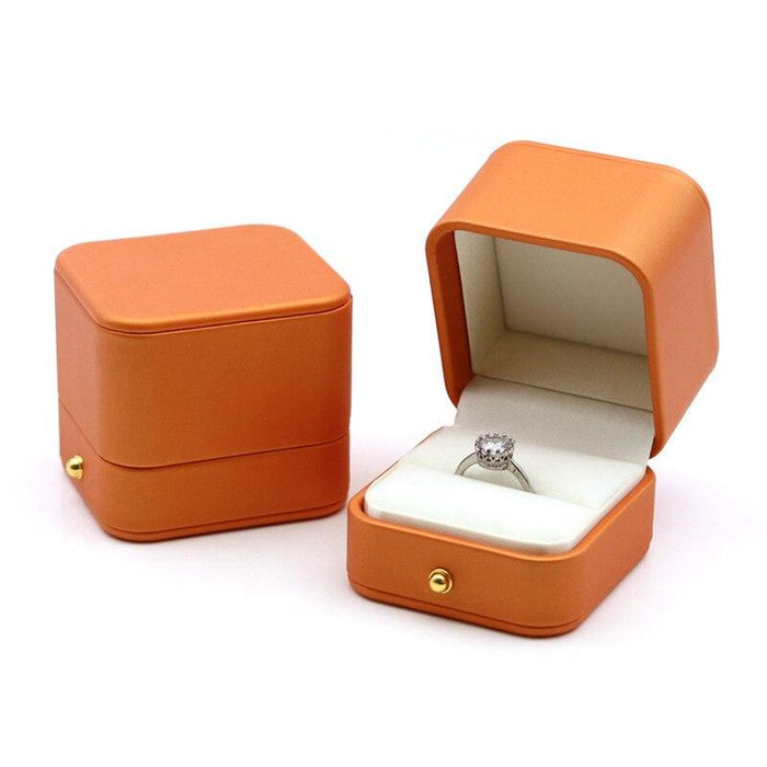 Luxury Faux Leather Jewelry Storage Box