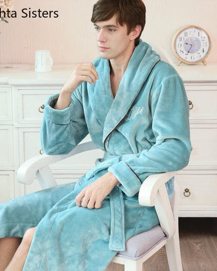 Luxurious Coral Fleece Flannel Robe for Ultimate Comfort