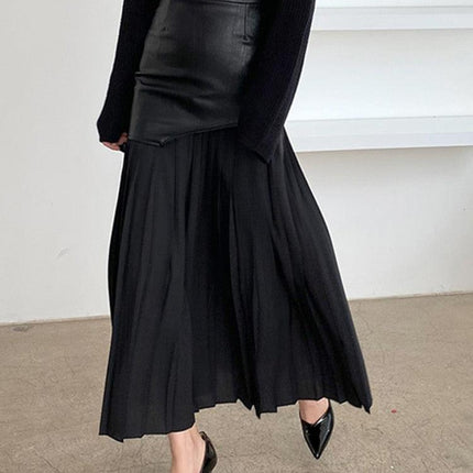 Elegant Pleated High Waist Midi Skirt for Spring 2022 - Stylish and Flattering Design
