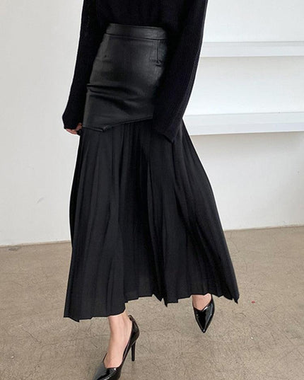 Elegant Pleated High Waist Midi Skirt for Spring 2022 - Stylish and Flattering Design