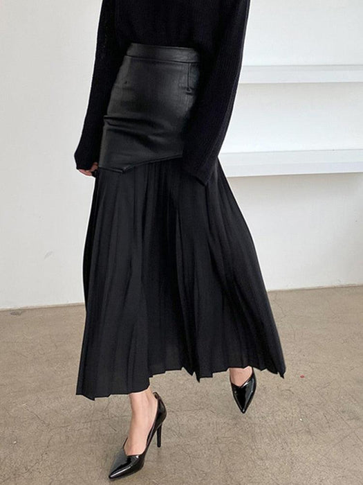 Elegant Pleated High Waist Midi Skirt for Spring 2022 - Stylish and Flattering Design