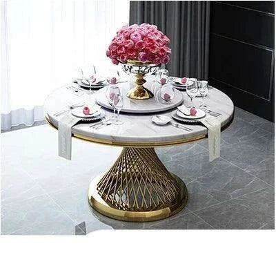 Elegant Sintered Stone Dining Set with Modern Stainless Steel Base - The Perfect Touch for Stylish Interiors