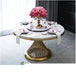 Elegant Marble Dining Table Set with Stainless Steel Legs - Luxe Dining Collection for Modern Interiors