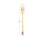 gold santa fork