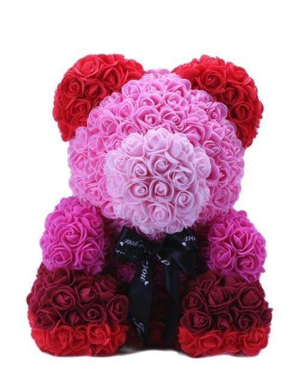 Elegant Teddy Rose Bear with Artificial Blooms - Perfect Gift for Cherished Moments