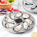 Stainless Steel Seafood Platter with Oyster-Inspired Design