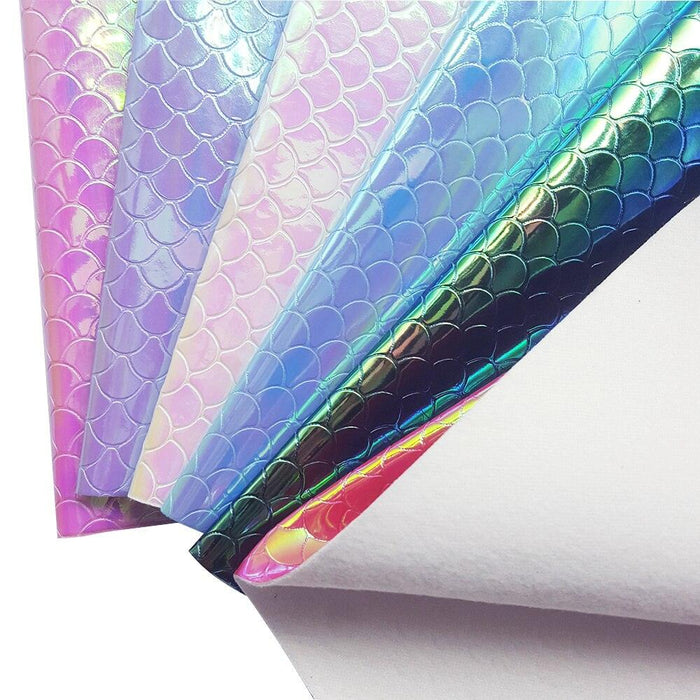 Elevate Your Crafting Creations with Mermaid Faux Leather Fabric Roll