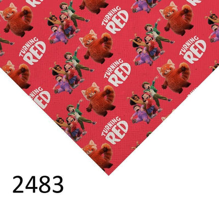 Cartoon-Inspired Faux Leather Crafting Sheet for Creative DIY Projects