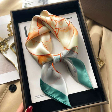 Elegant Leopard Print Silk-like Scarf: Elevate Your Style Game