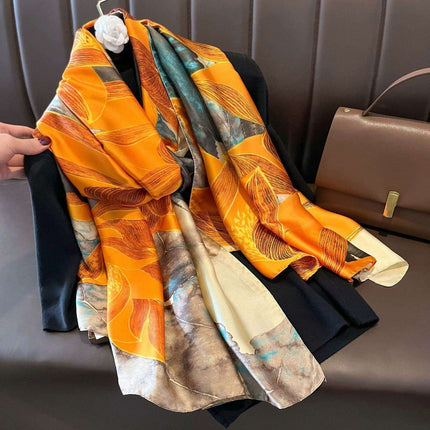 Elegant Summer Botanica Silk Scarf: Effortless Chic for Your Wardrobe