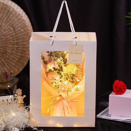 Eternal Blossom: Luxurious Carnation & Gypsophila Dried Flower Gift Set