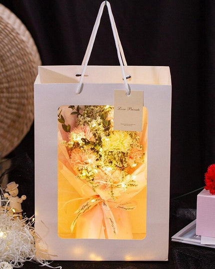 Eternal Blossom: Luxurious Carnation & Gypsophila Dried Flower Gift Set