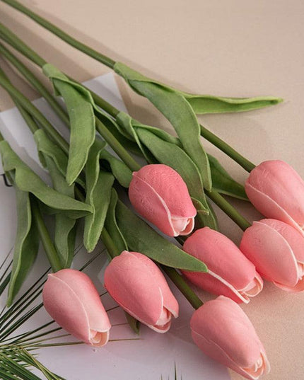 Lifelike 31-Piece Artificial Tulip Arrangement - Colorful Floral Centerpiece