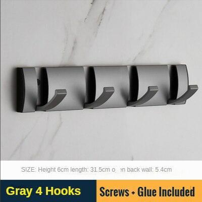 Elegant Black and Gold Foldable Wall Hook Rack for Stylish Storage Solutions