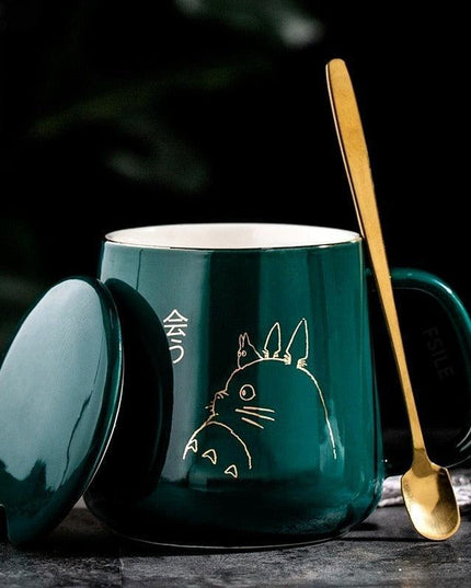 Elegant Golden Totoro Ceramic Mug Collection - 400ml Capacity