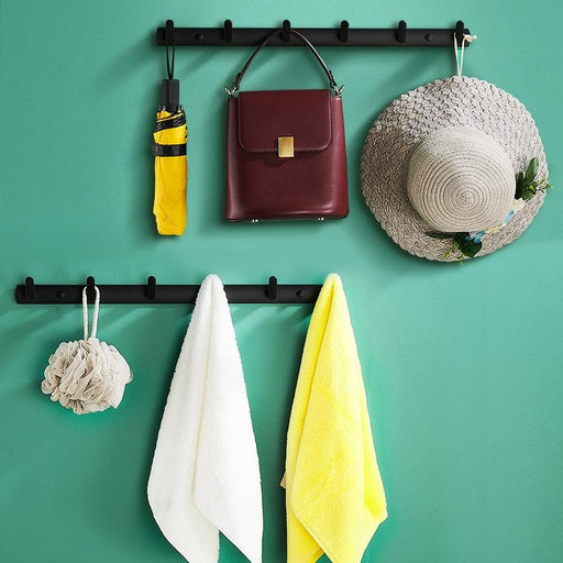 Rustic Aluminum Hook Collection: Space-Saving Storage Essential