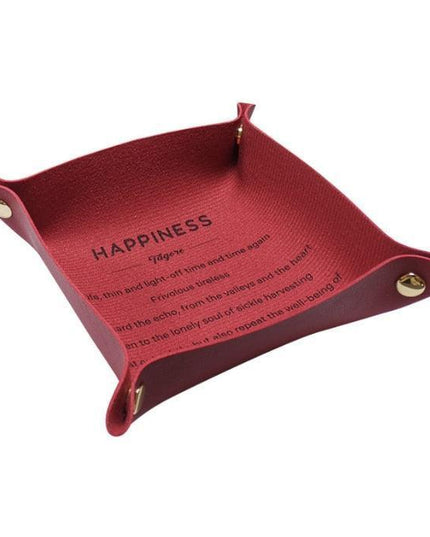 Chic PU Leather Desktop Storage Tray for Stylish Home Organization