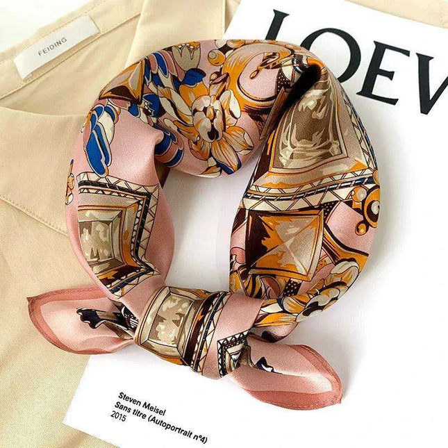 Leopard Print Mulberry Silk Square Scarf - Stylish Elegance for All Seasons