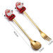 Santa's Joyful Holiday Silverware Duo - Cheerful Spoon and Fork Set for Festive Feasts