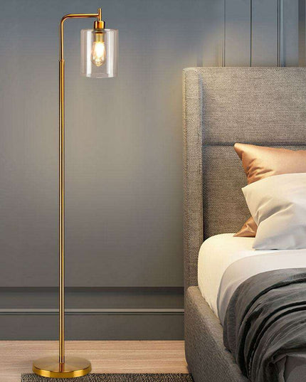 Elegant Nordic Gold and Black LED Floor Lamp - Modern Lighting for Your Home