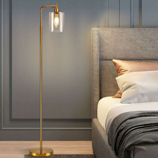 Elegant Nordic Gold and Black LED Floor Lamp - Modern Lighting for Your Home