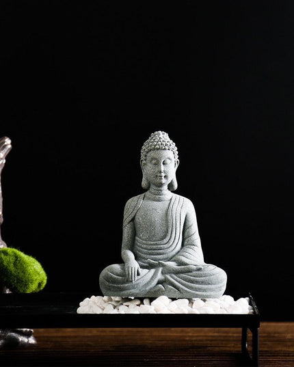 Tranquil Buddha Candle Holder - Vintage Chinese Home Accent