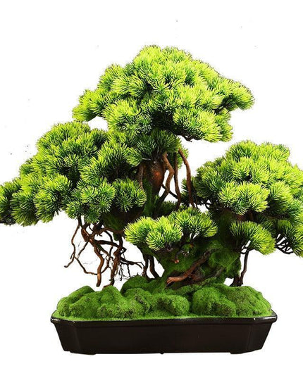 Tranquil Retreat Faux Pine Bonsai - Elegant Zen Decor Element