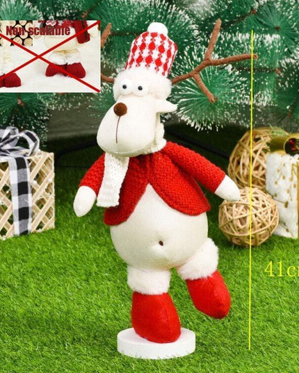 Enchanting Christmas Figurine Collection: Santa, Snowman, and Elk for Festive Home Decor