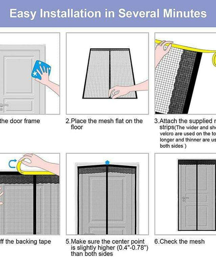 Reinforced Magnetic Bug Screen Door with Auto-Close for Extra-Wide Openings