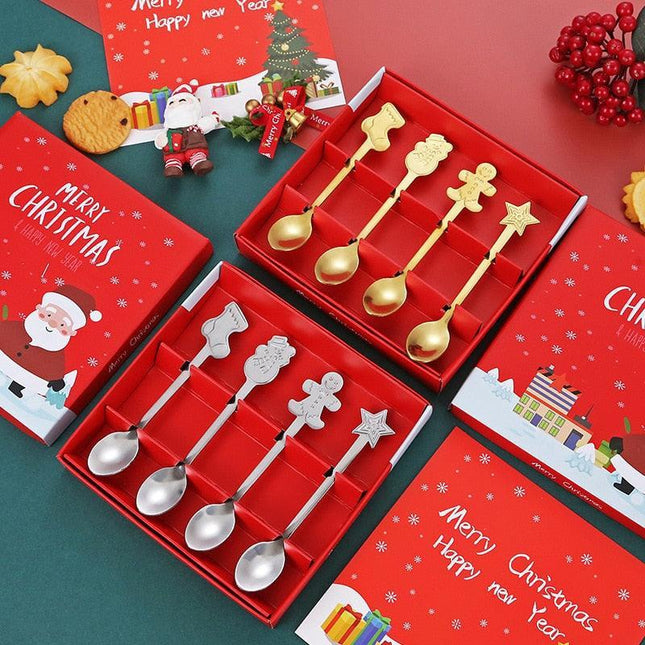 Joyful Holiday Spoon Set for Festive Dining