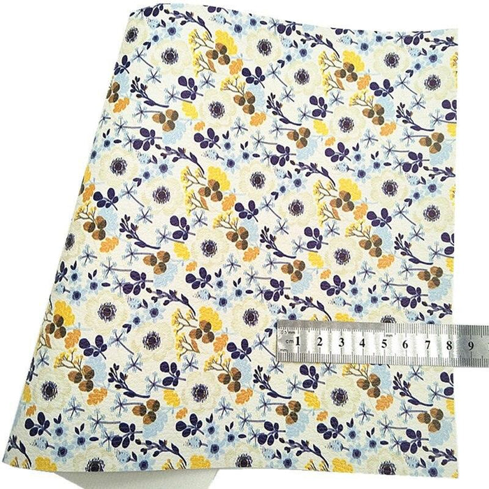 Leopard Suede Crafting Sheets with Chunky Yellow Glitter
