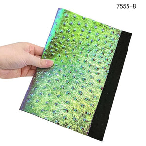 30x135cm Snake Skin Grain Embossed Holographic Spunlace Fabric Sheet-Arts, Crafts & Sewing›Sewing & Fabric›Craft Fabrics-Très Elite-China-7555-8-Très Elite